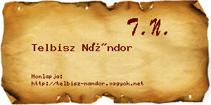 Telbisz Nándor névjegykártya