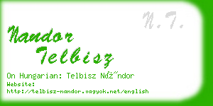 nandor telbisz business card